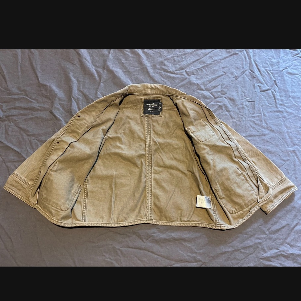 H&M L.O.G.G. Boy’s Jacket Blazer - Size 5/6Y - Khaki - Picture 2 of 5